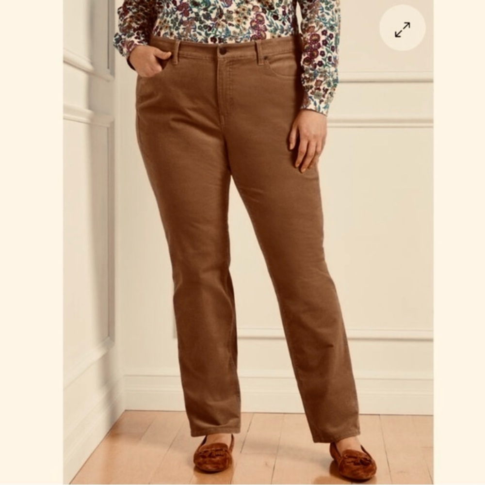 Talbots Outlet Brown High Rise Straight Leg Corduroy Pants 20W
